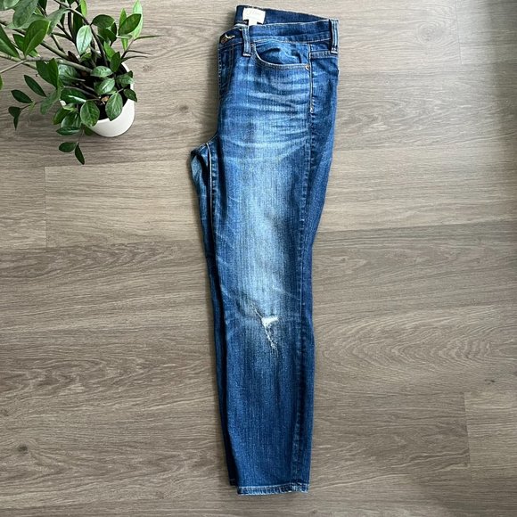 J Crew Blue "Toothpick" Mid-Rise Cropped Skinny Jeans - Picture 11 of 12